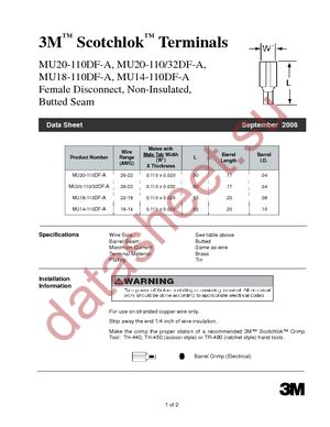 MU20-110/32DFK-A datasheet  