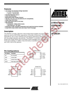 AT24C01-10PC-1.8 datasheet  