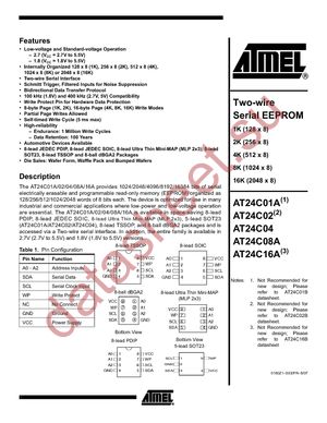 AT24C01A-10SI-1.8 datasheet  