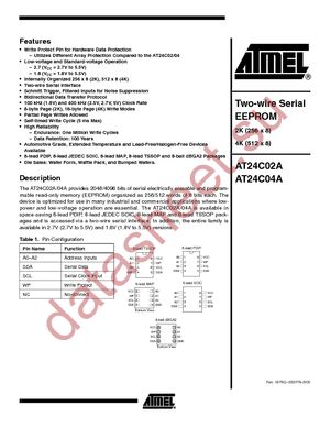 AT24C02A-10PU-1.8 datasheet  