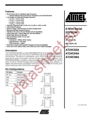 AT24C02AN-10SC-1.8 datasheet  