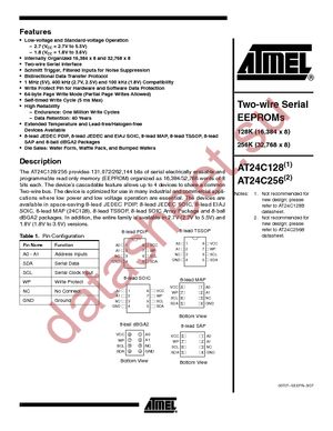 AT24C128-10PU-2.7 datasheet  