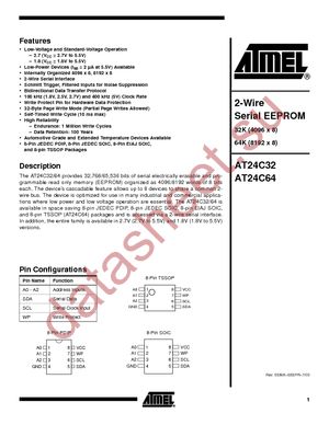 AT24C32W-10SC datasheet  