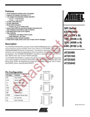 AT25080-10PC datasheet  