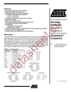 AT25HP512-10PI-1.8 datasheet  