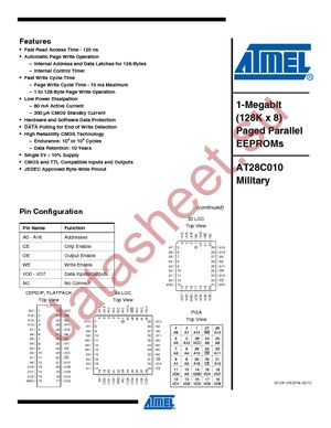AT28C010E-15DM/883 datasheet  