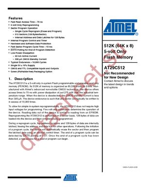 AT29C512-70PI datasheet  