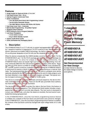 AT49BV001ANT-55JU datasheet  