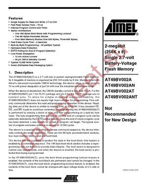 AT49BV002A-70JI datasheet  