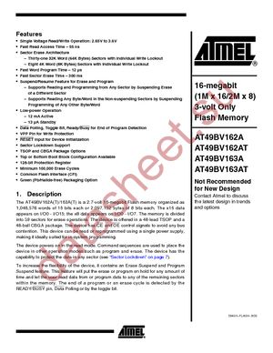 AT49BV162A-70CU datasheet  