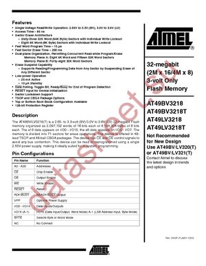 AT49BV3218T-11TI datasheet  