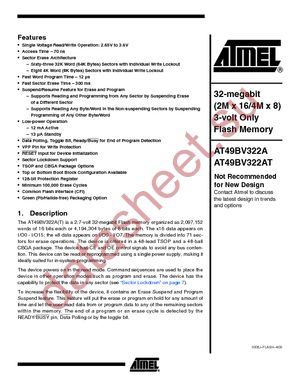 AT49BV322A-70CU datasheet  