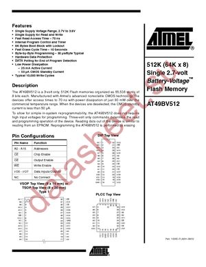 AT49BV512-70VC datasheet  