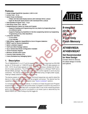 AT49BV802A-70CU datasheet  