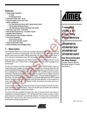 AT49F001AN-55TU datasheet  