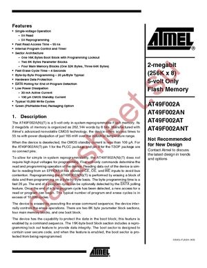 AT49F002ANT-55JI datasheet  