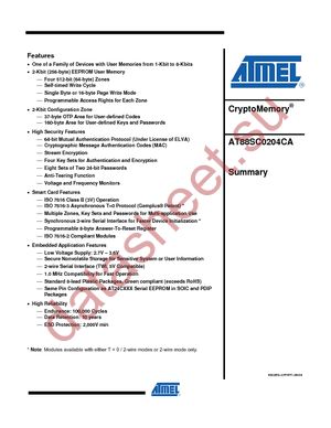 AT88SC0204CA-SU datasheet  