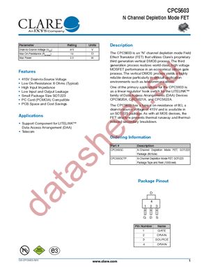 CPC5603C datasheet  