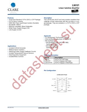 LIA101PTR datasheet  