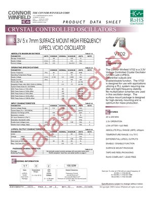 V702-156.25M datasheet  