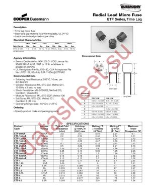 AP/ETF-1.25 datasheet  