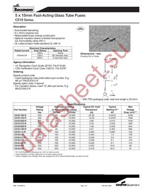 BK/C518-2.5-R datasheet  