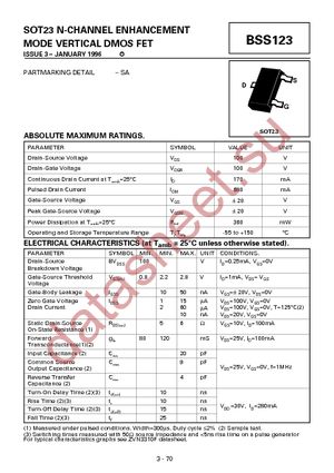 BSS123TC datasheet  