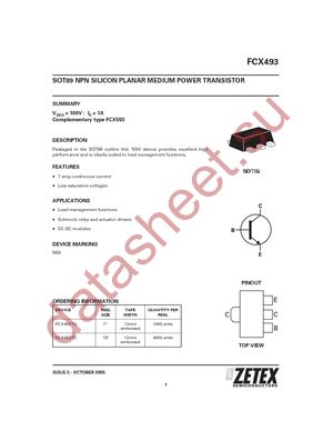 FCX493TA datasheet  