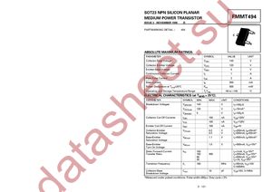 FMMT494TC datasheet  