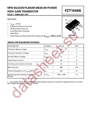 FZT1048ATC datasheet  