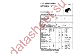 FZT491TC datasheet  