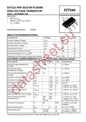 FZT560TC datasheet  