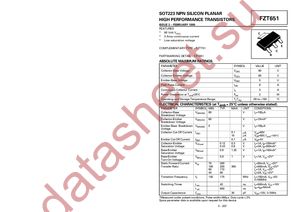 FZT651TC datasheet  