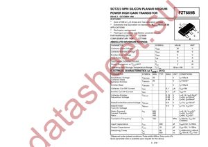 FZT689BTC datasheet  