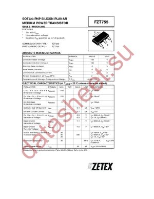 FZT755TC datasheet  