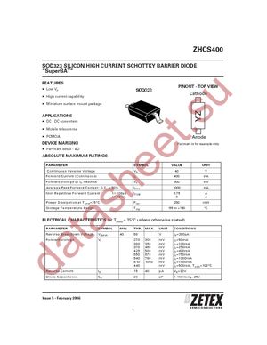 ZHCS400TC datasheet  