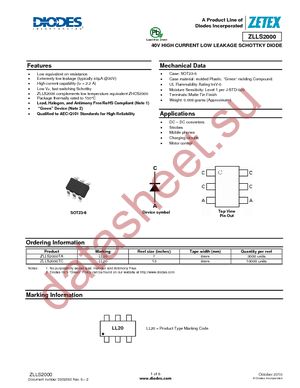 ZLLS2000TC datasheet  