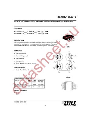 ZXMHC10A07T8TA datasheet  