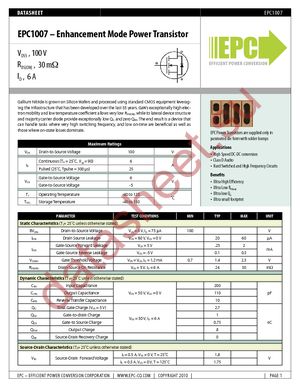 EPC1007 datasheet  