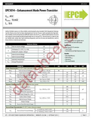 EPC1014 datasheet  