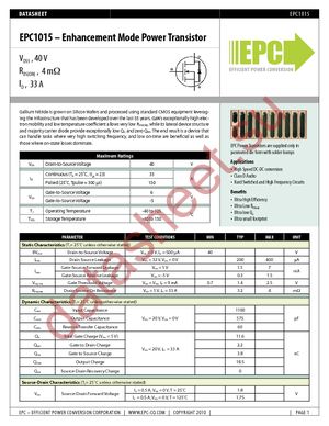 EPC1015 datasheet  