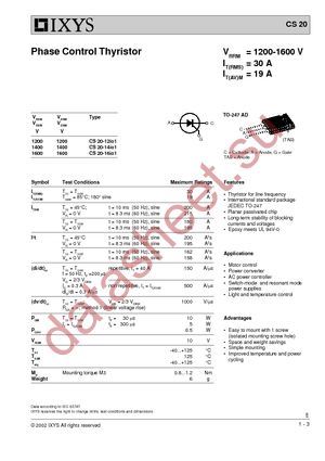 CS20-16IO1 datasheet  