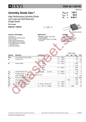 DSA30I150PA datasheet  