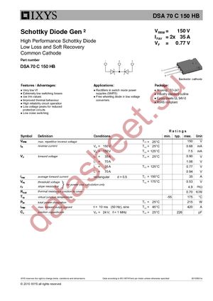DSA70C150HB datasheet  