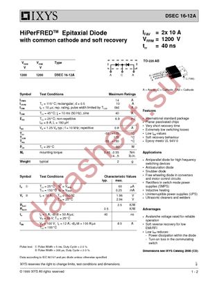 DSEC16-12A datasheet  