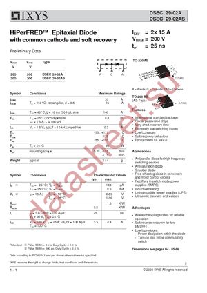 DSEC29-02A datasheet  