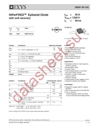 DSEP29-12A datasheet  