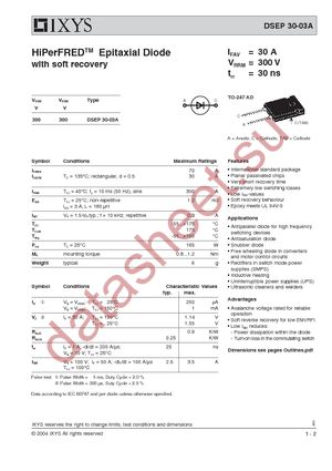 DSEP30-03A datasheet  