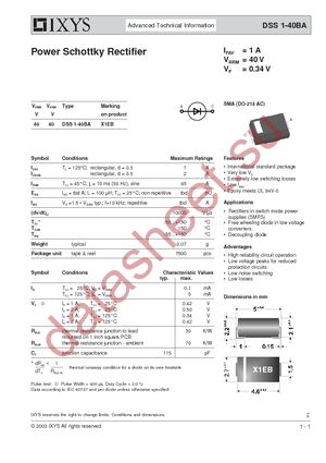 DSS1-40BA datasheet  