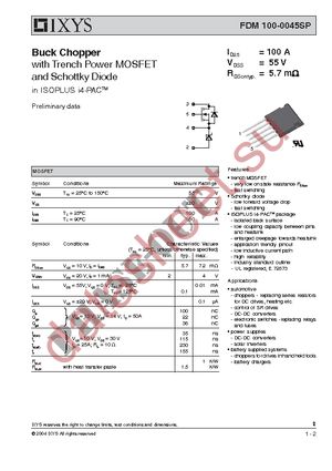 FDM100-0045SP datasheet  